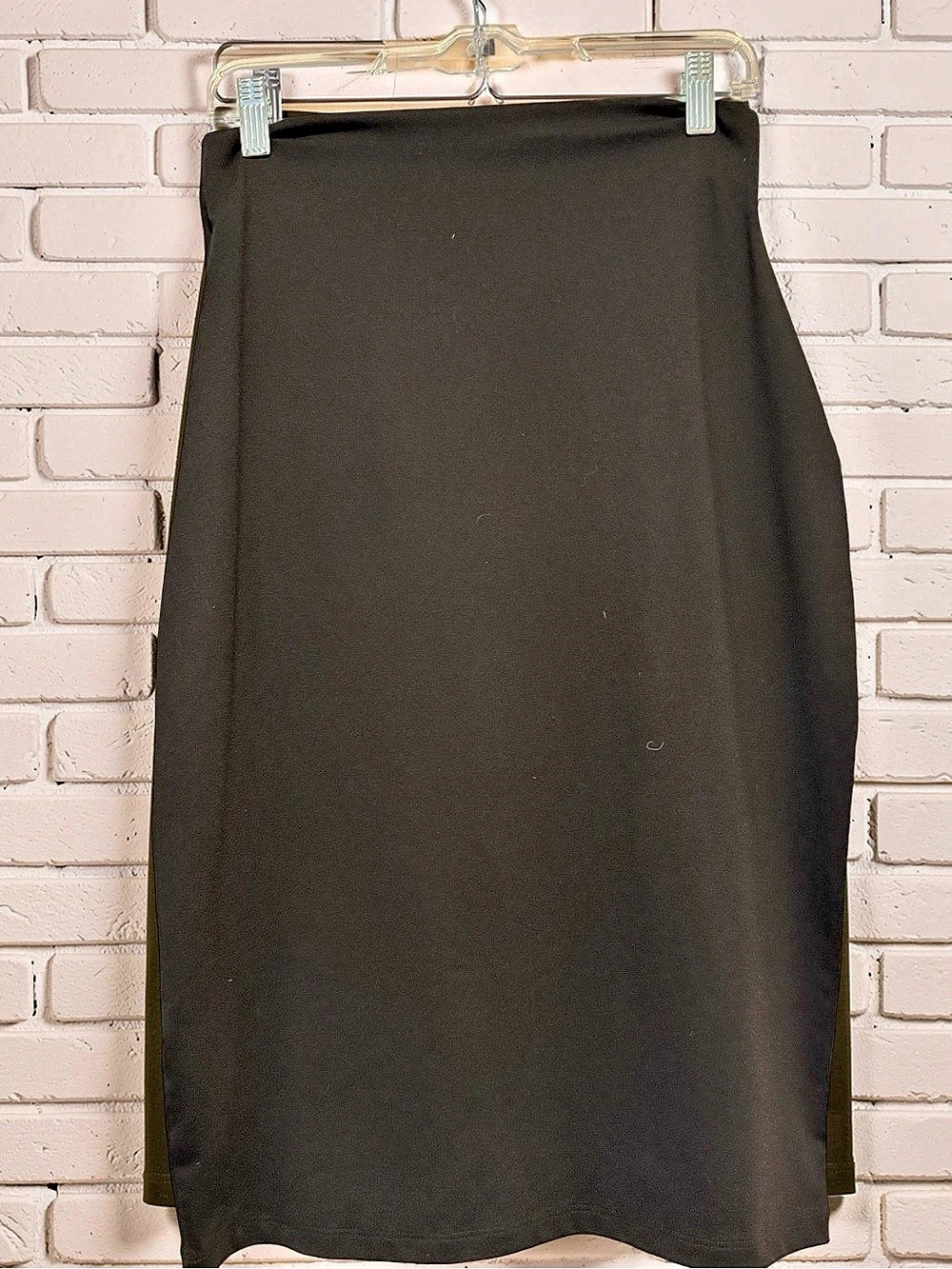 Susana Monaco Essential Pencil Skirt Black Midi Size Large